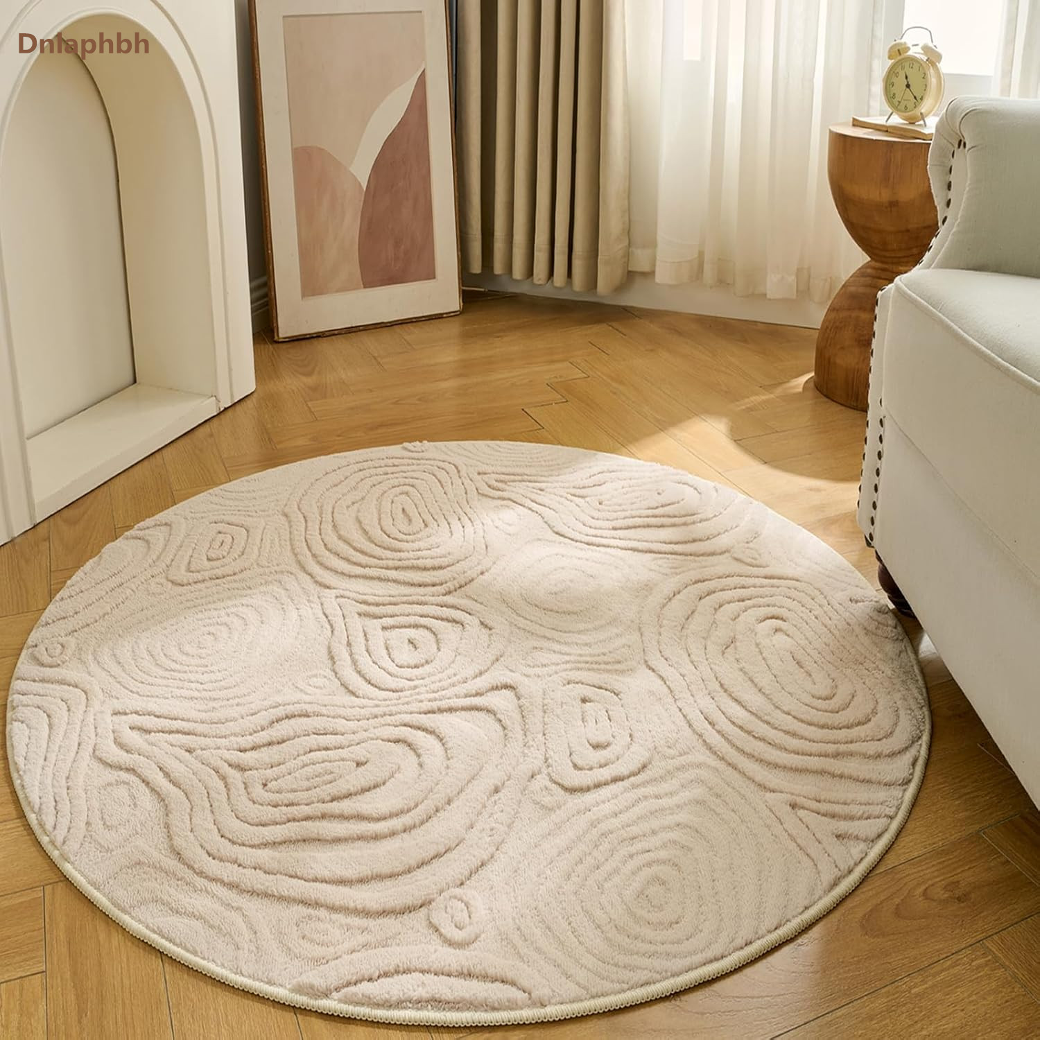 Baby Nursery Rug - Dnlaphbh 3D Geometrischer Runder Teppich –