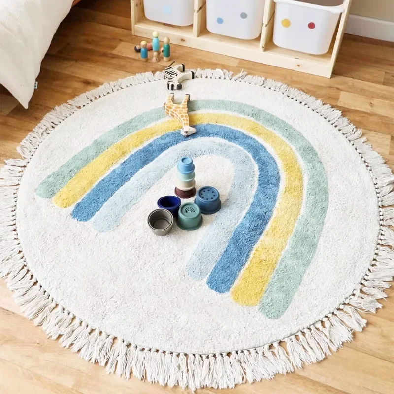 Baby Nursery Vintage - Baby-Spielmatte, Kinderzimmer-Teppich, runder Teppich für das