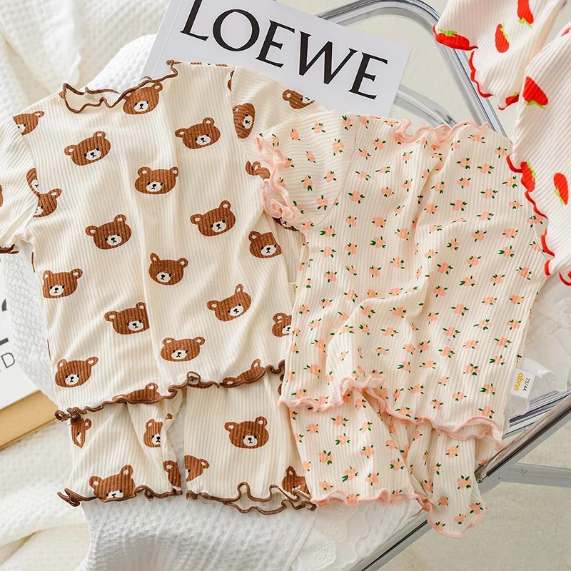 Baby Nursery Ideas Boy - 2026 Sommer Baumwoll-Cartoon-Freizeit-Pyjama-Set Babykleidung Mädchen Jungen