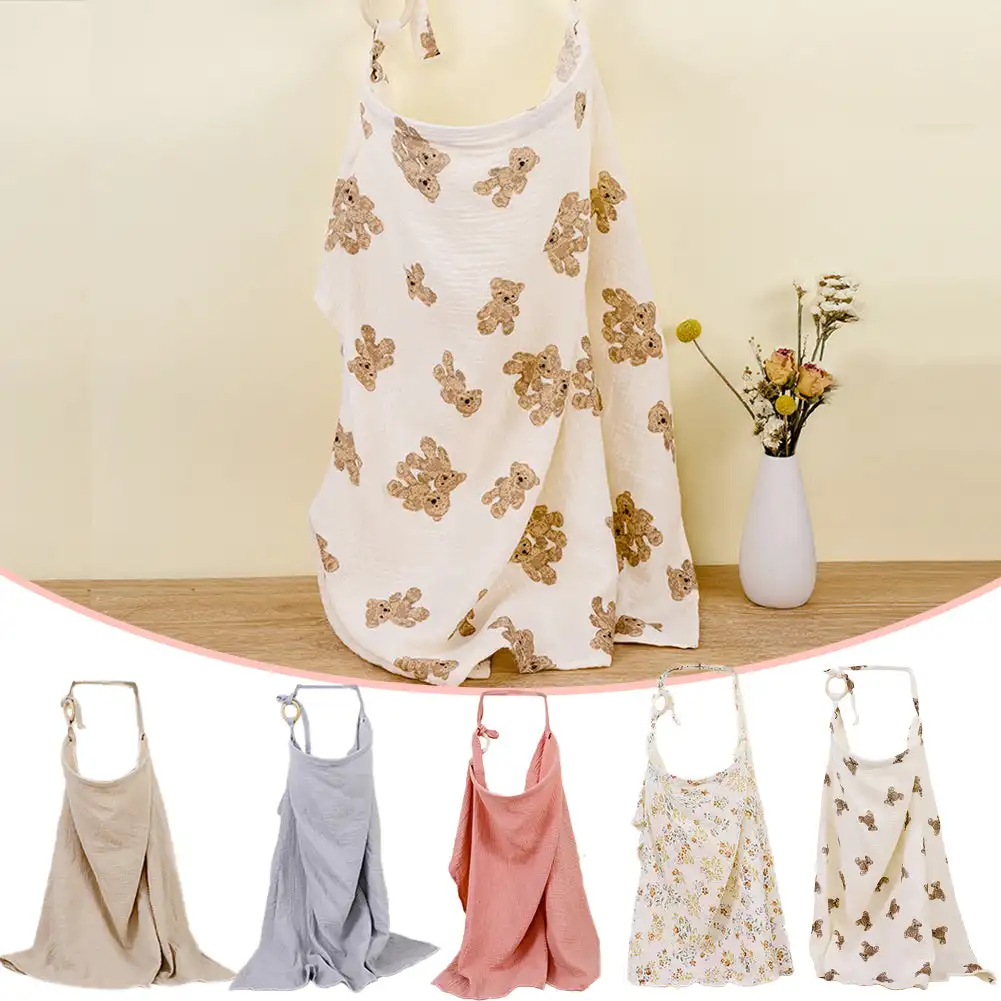 Nursing Cover Breastfeeding - Baby-Stillabdeckung aus Baumwolle, Verstellbare Sichtschutz-Stillabdeckung, Weiche