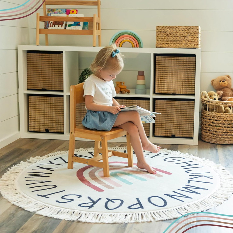 Baby Nursery Vintage - Baby-Spielmatte, Kinderzimmer-Teppich, Schlafzimmer, runder Teppich, niedliche