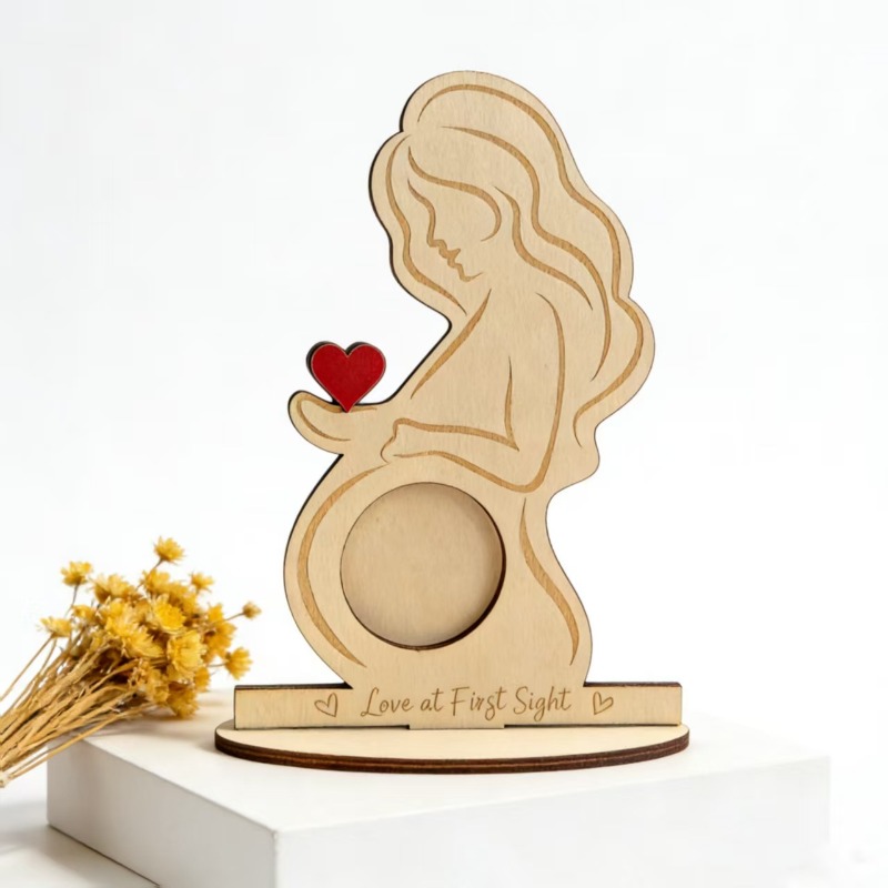 Baby Nursery Frames - Personalisiertes Baby-Foto mit Holzrahmen, einzigartiges Geschenk