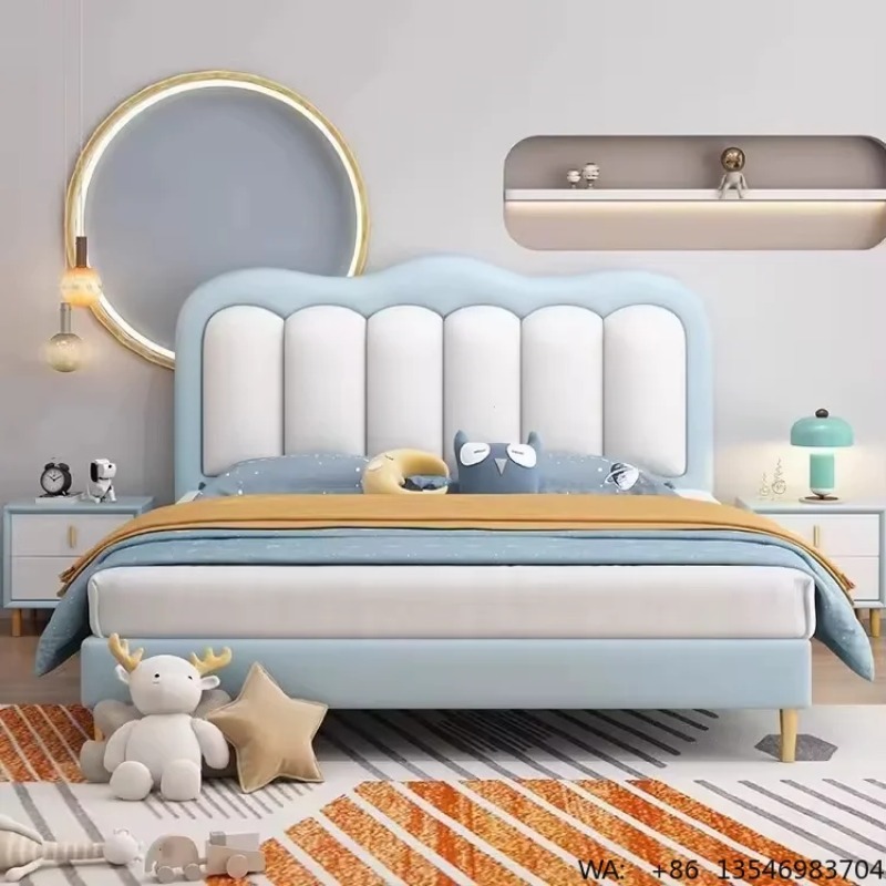 Baby Nursery Frames - Massivholz-Kinderbettgestell mit Seitenspleißdesign, Stoßschutz, sicheres Schlafzimmermöbel