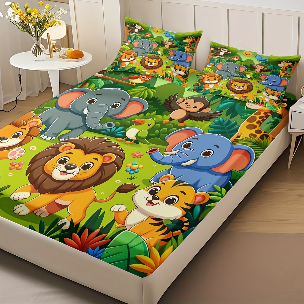 Spannbettlaken-Set mit Tierwel – Baby Nursery Animal Theme Bewertung und Preis