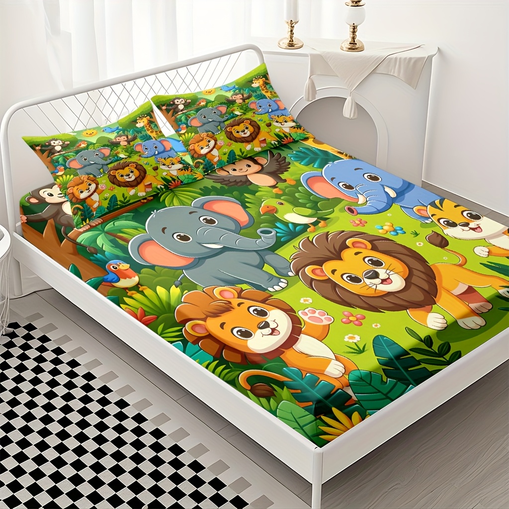 Spannbettlaken-Set mit Tierwel – Baby Nursery Animal Theme Bewertung und Preis