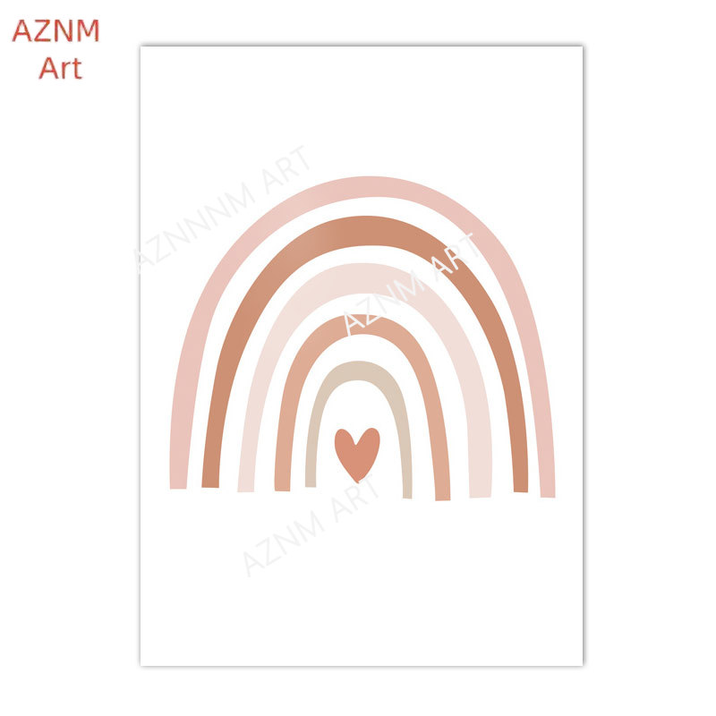 1/3PCS, Cartoon Herz Regenboge – Baby Nursery Posters Bewertung und Preis