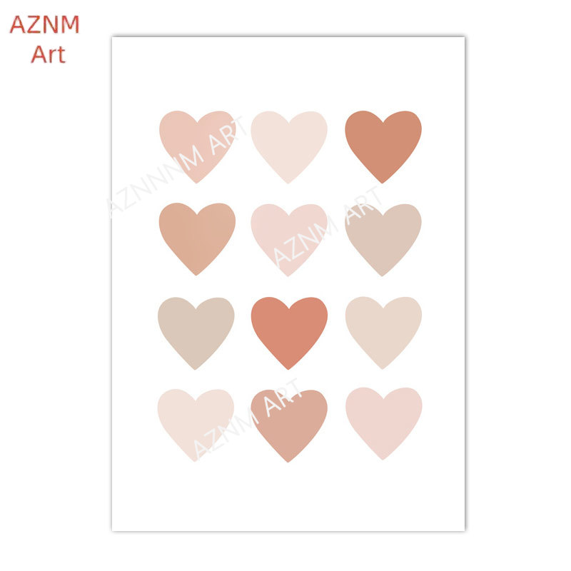 1/3PCS, Cartoon Herz Regenboge – Baby Nursery Posters Bewertung und Preis