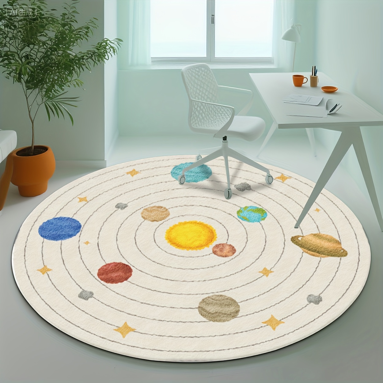 Niedlicher Runder Teppich mit  – Baby Nursery Rug Bewertung und Preis