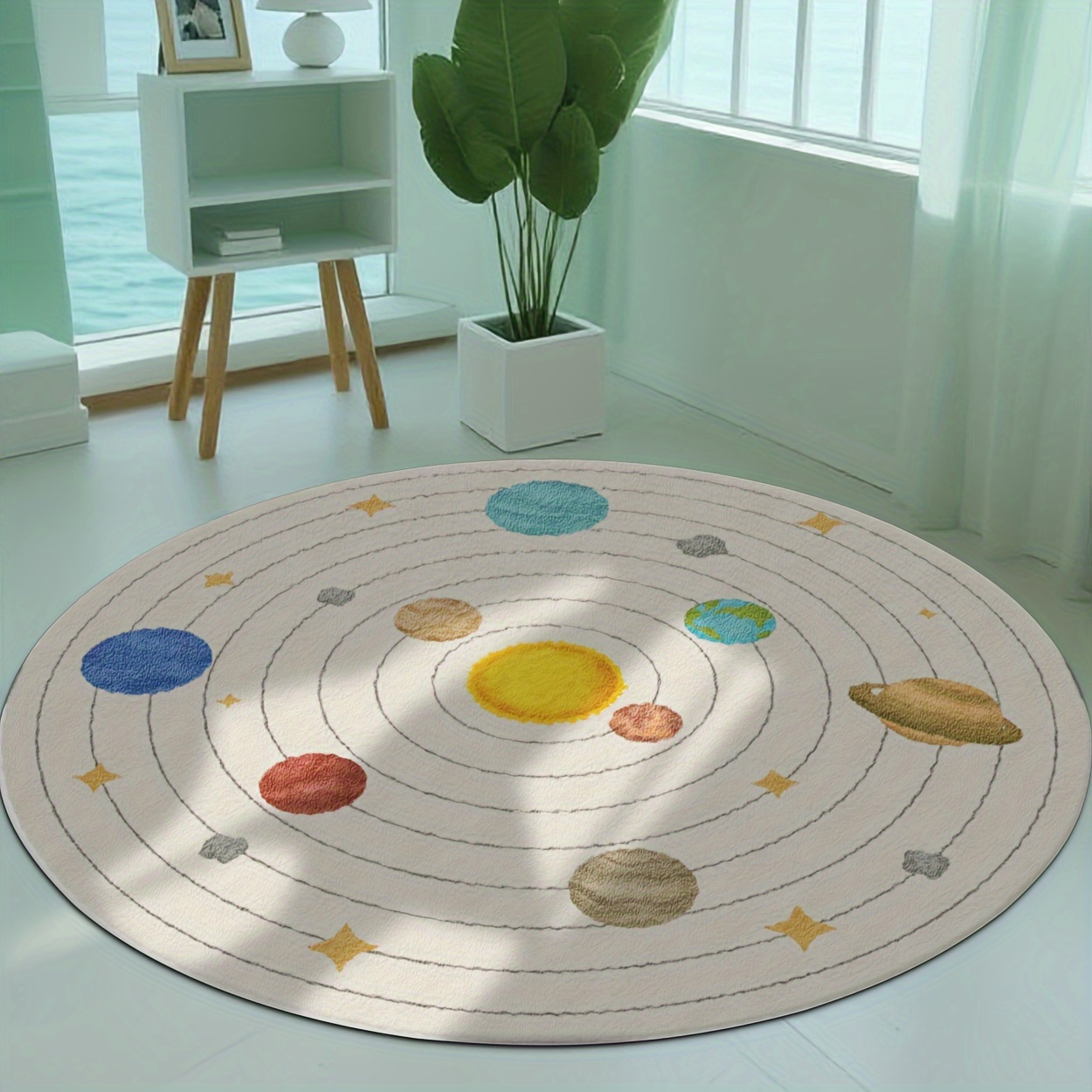 Niedlicher Runder Teppich mit  – Baby Nursery Rug Bewertung und Preis