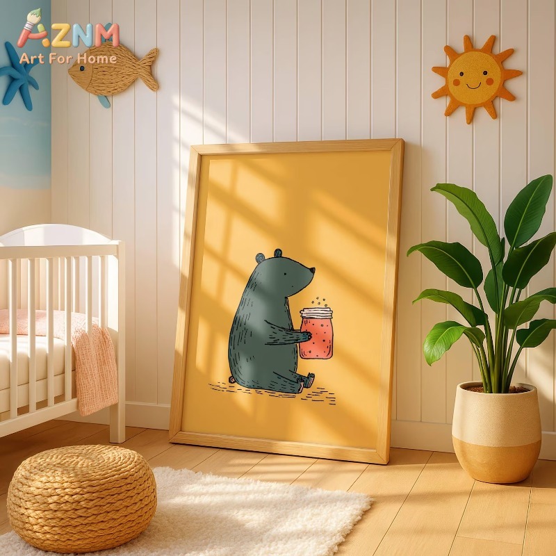 AZNM Cartoon Bär Honigglas Lei – Animals Baby Nursery Bewertung und Preis