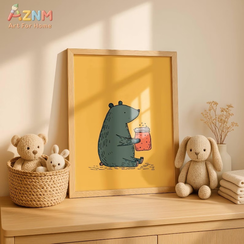 AZNM Cartoon Bär Honigglas Lei – Animals Baby Nursery Bewertung und Preis