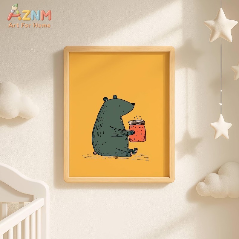 AZNM Cartoon Bär Honigglas Lei – Animals Baby Nursery Bewertung und Preis