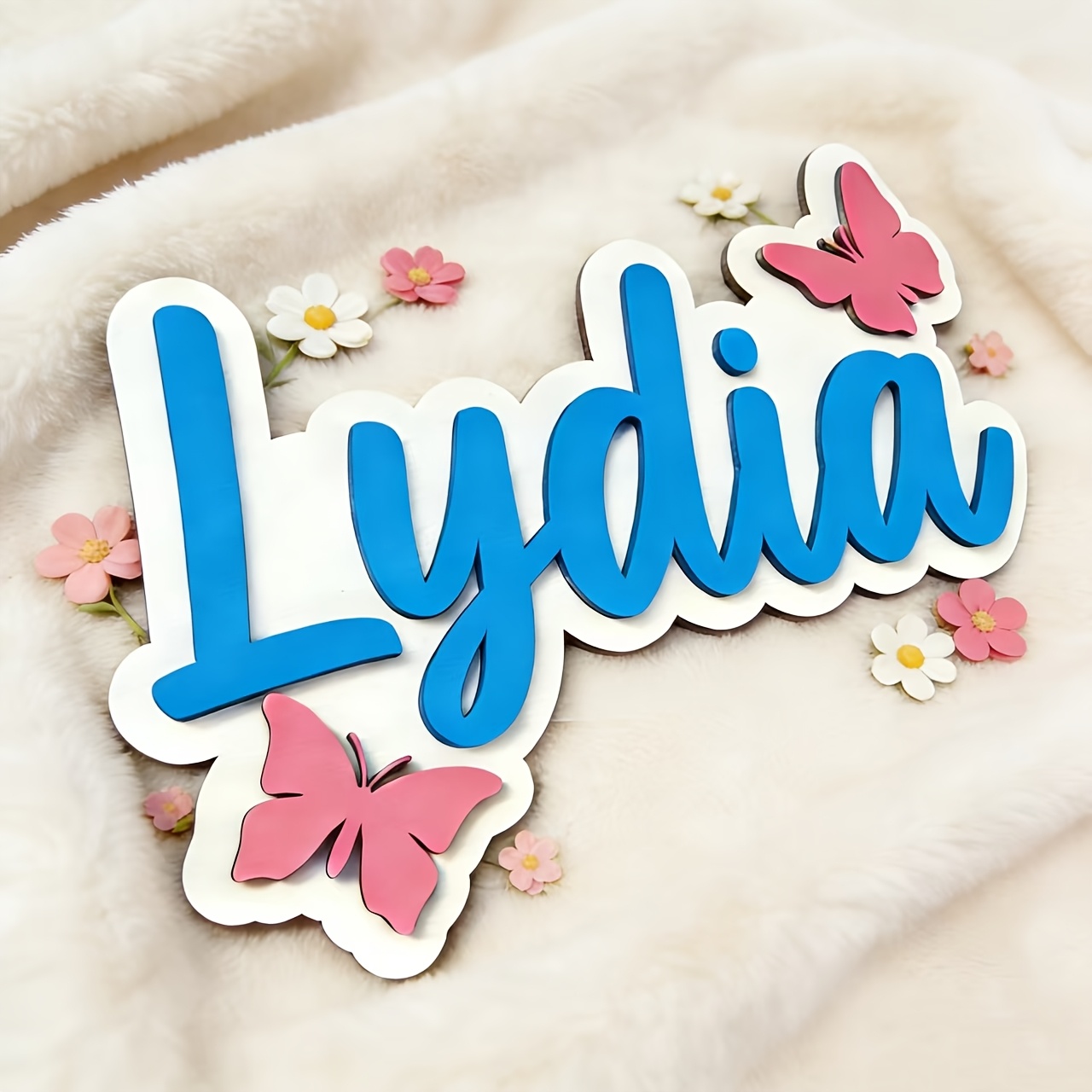 Personalisiertes blau-rosa Sch – Baby Nursery Decor Bewertung und Preis