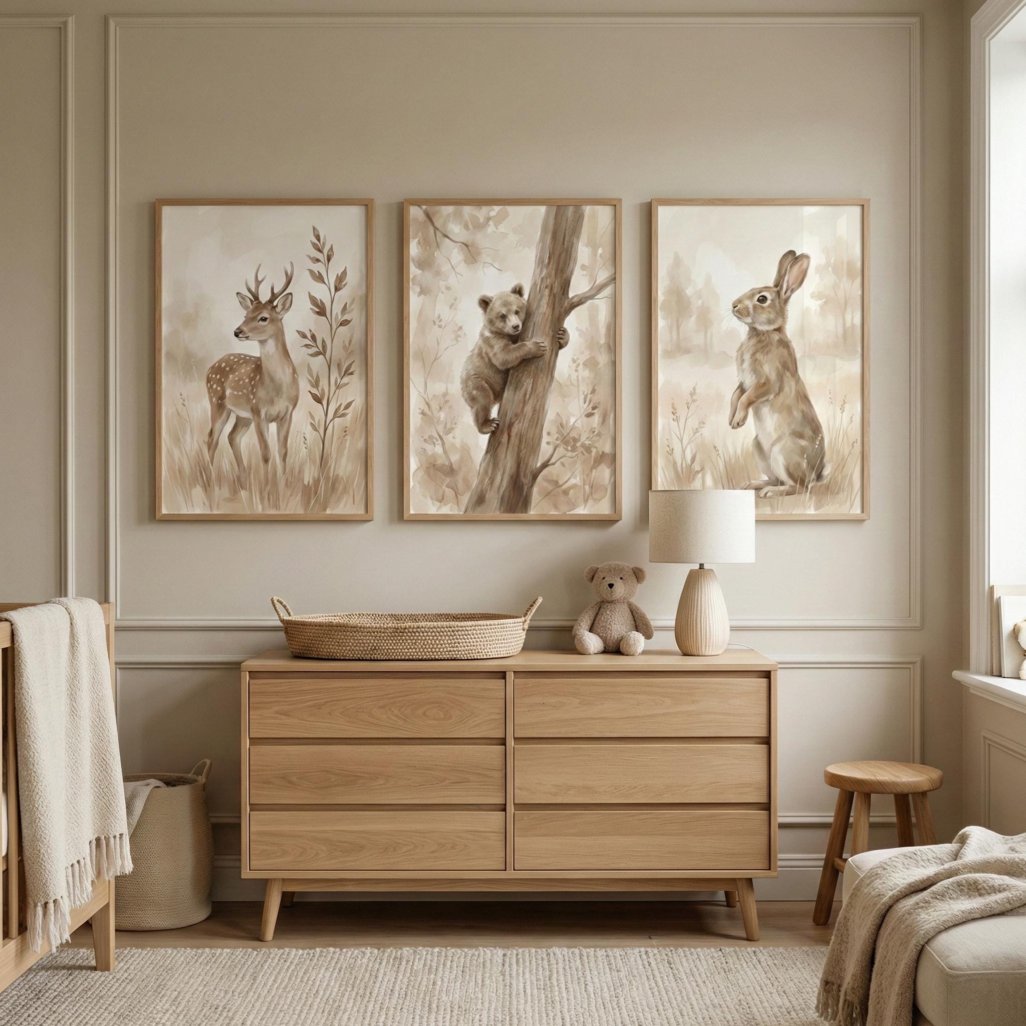 Waldtiere Druck Neutrale Kinde – Baby Nursery Frames Bewertung und Preis
