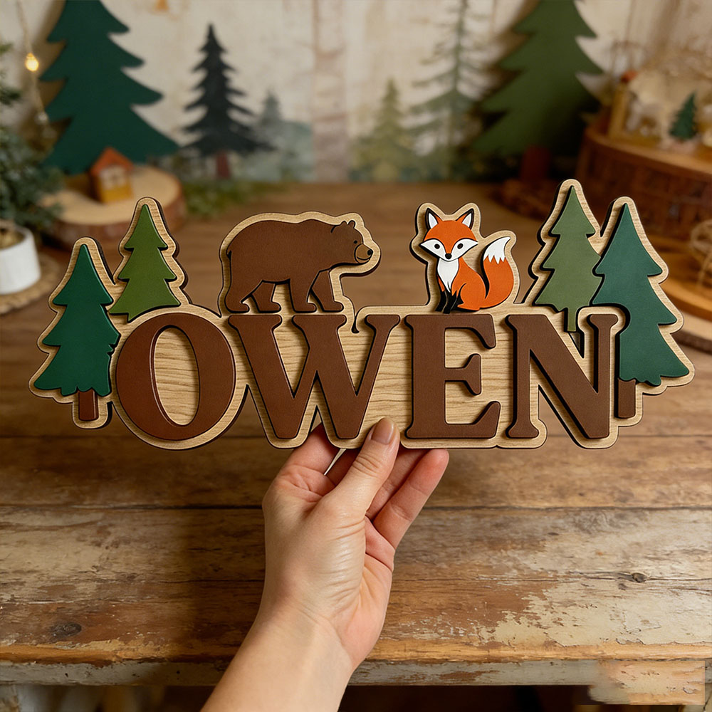 Personalisiertes Waldland-Bär- – Baby Nursery Forest Theme Bewertung und Preis