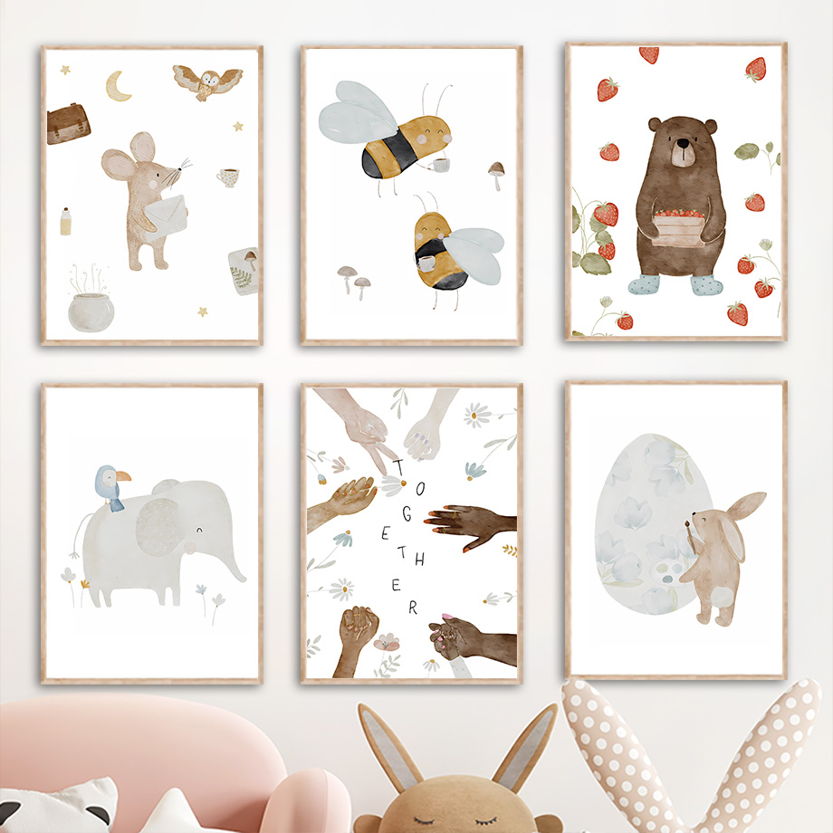 Boho Tierfreunde Elefant Hase  – Animals Baby Nursery Bewertung und Preis