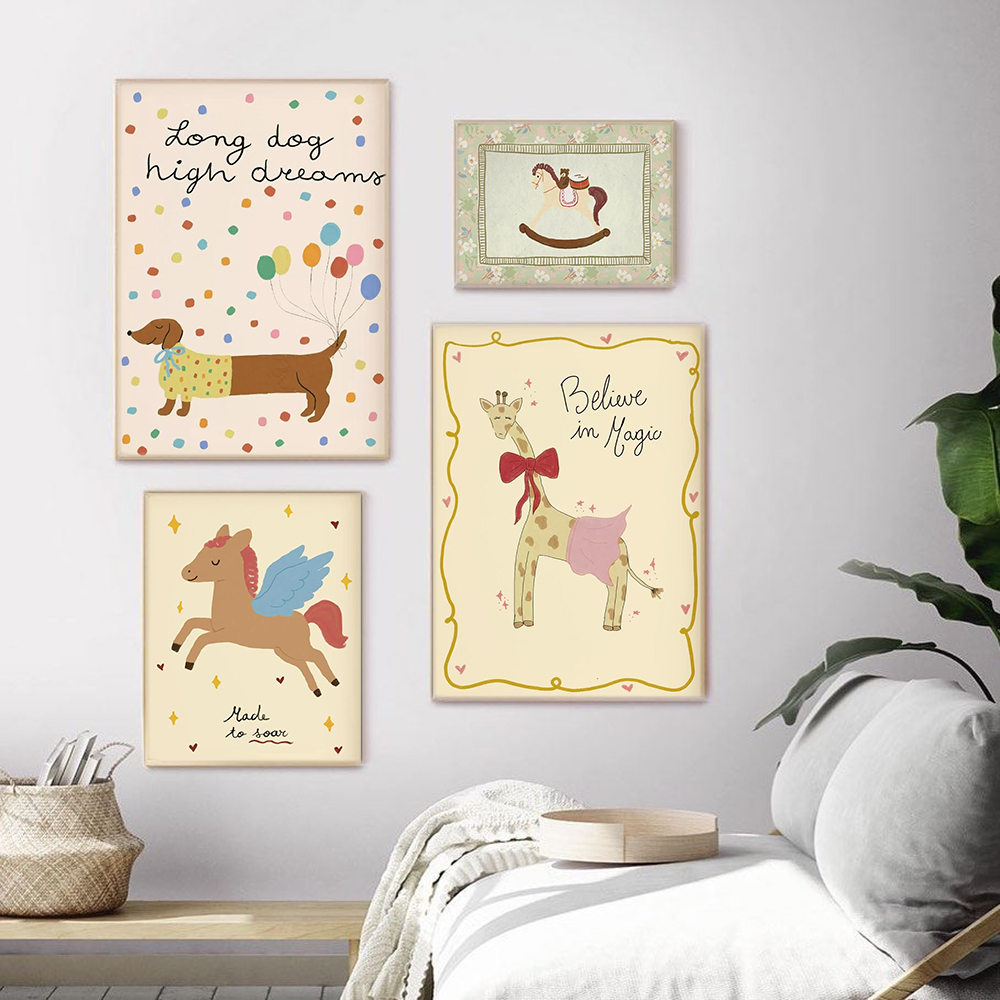 Vintage Schaukelpferd Giraffe  – Baby Nursery Vintage Bewertung und Preis