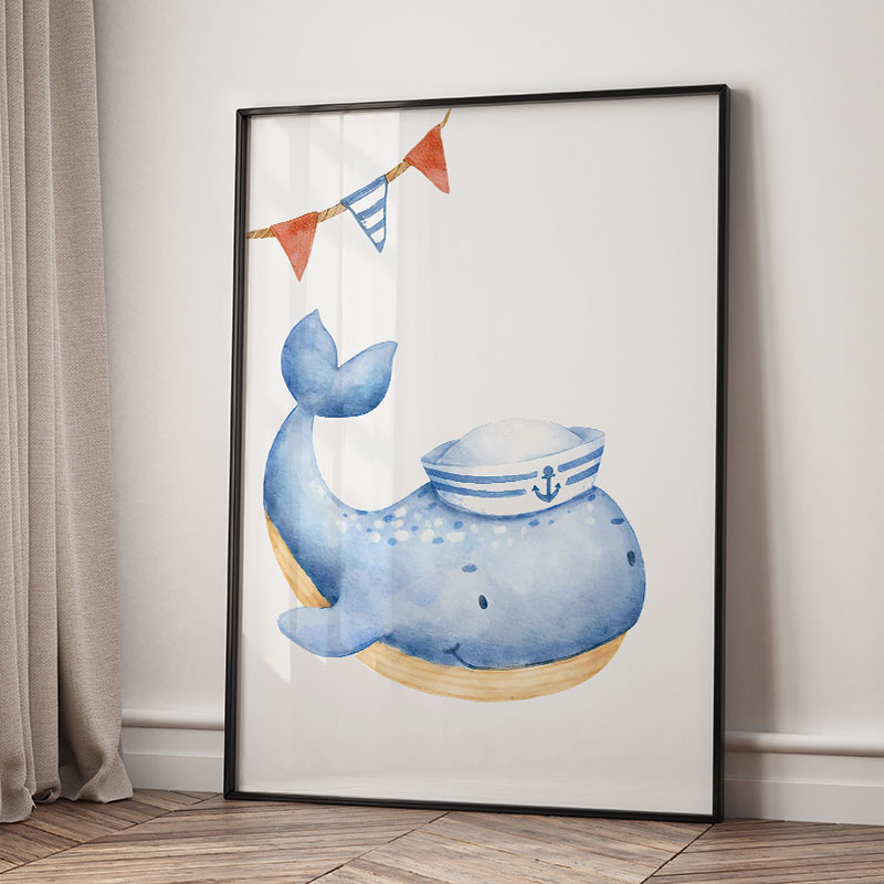 Bär, Wal, Segelboot, Leuchttur – Baby Nursery Posters Bewertung und Preis