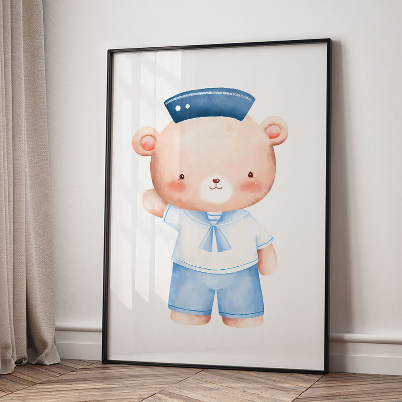 Bär, Wal, Segelboot, Leuchttur – Baby Nursery Posters Bewertung und Preis