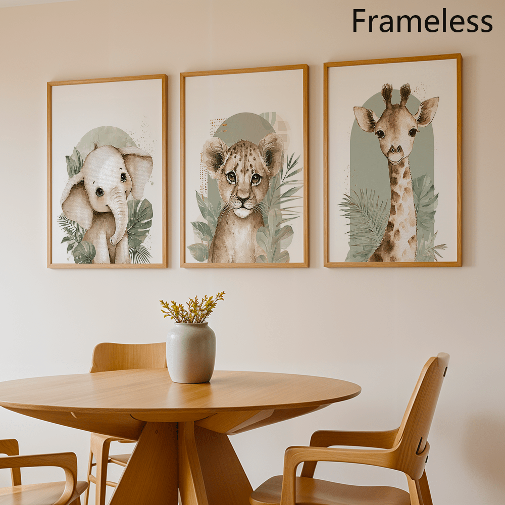 3er-Set Safari-Tierposter, Aqu – Baby Nursery Giraffe Bewertung und Preis