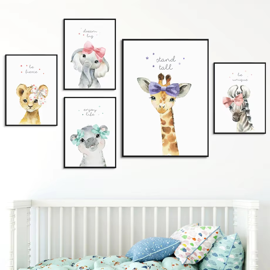 Löwe Zebra Giraffe Elefant Nil – Baby Nursery Giraffe Bewertung und Preis