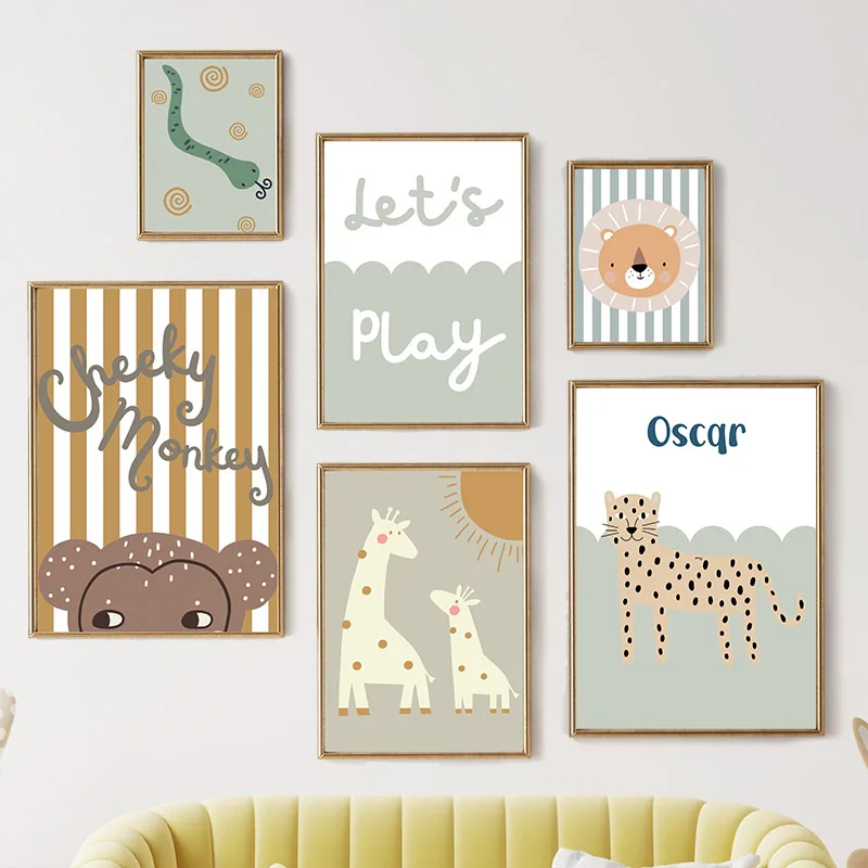 Cartoon Giraffe Leopard Löwe A – Baby Nursery Giraffe Bewertung und Preis