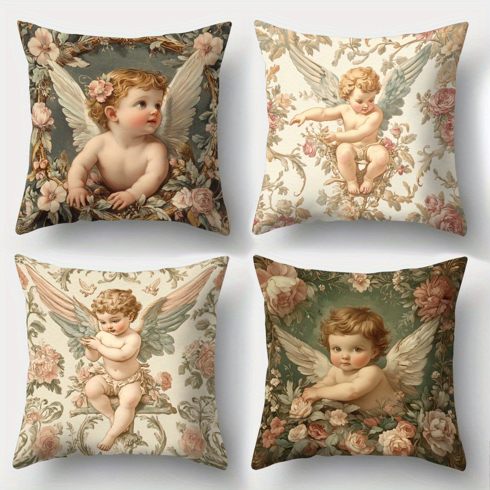 Bedruckte Engel-Blumen Kissenb – Baby Nursery Vintage Bewertung und Preis
