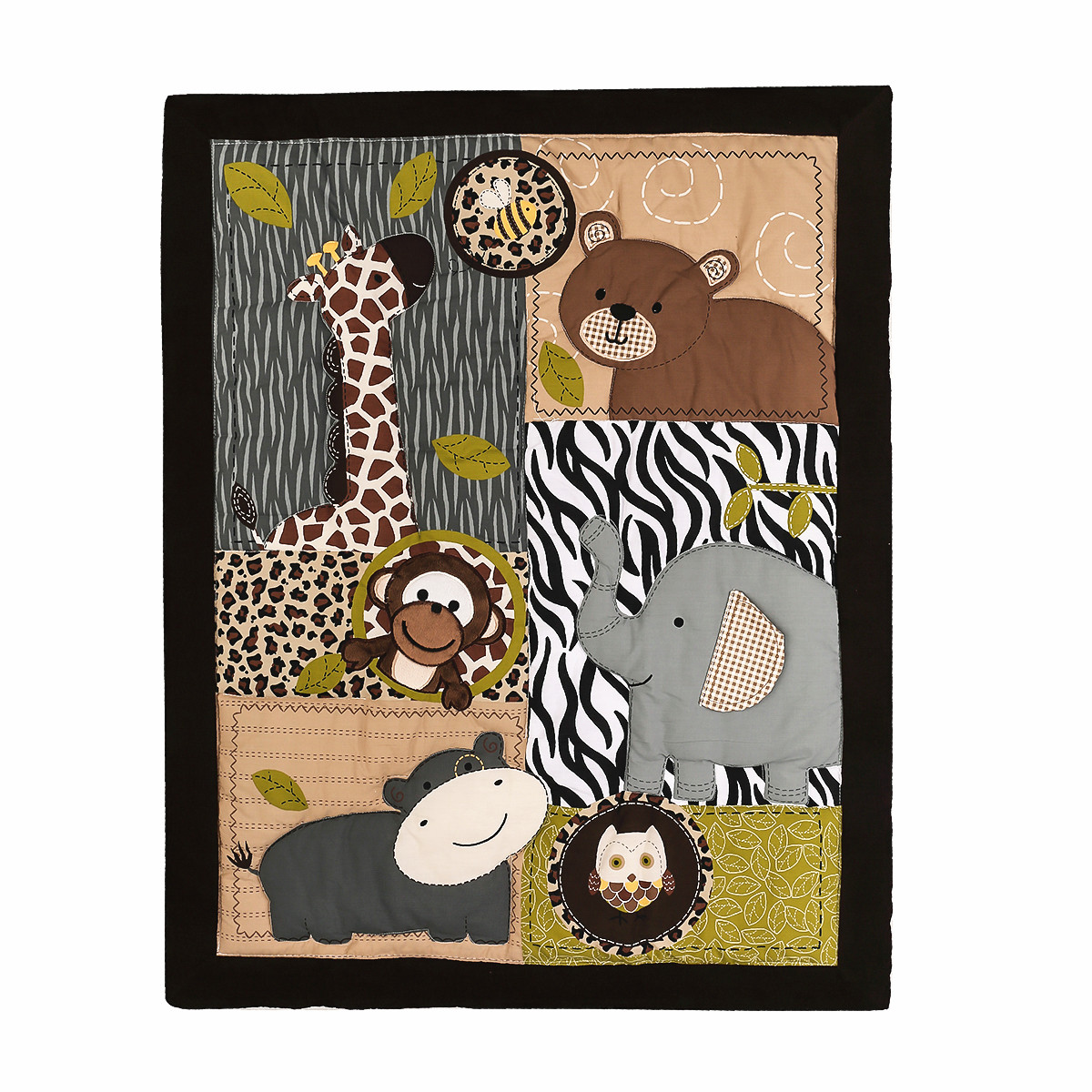 3-teiliges besticktes Bettwäsc – Baby Nursery Animal Theme Bewertung und Preis